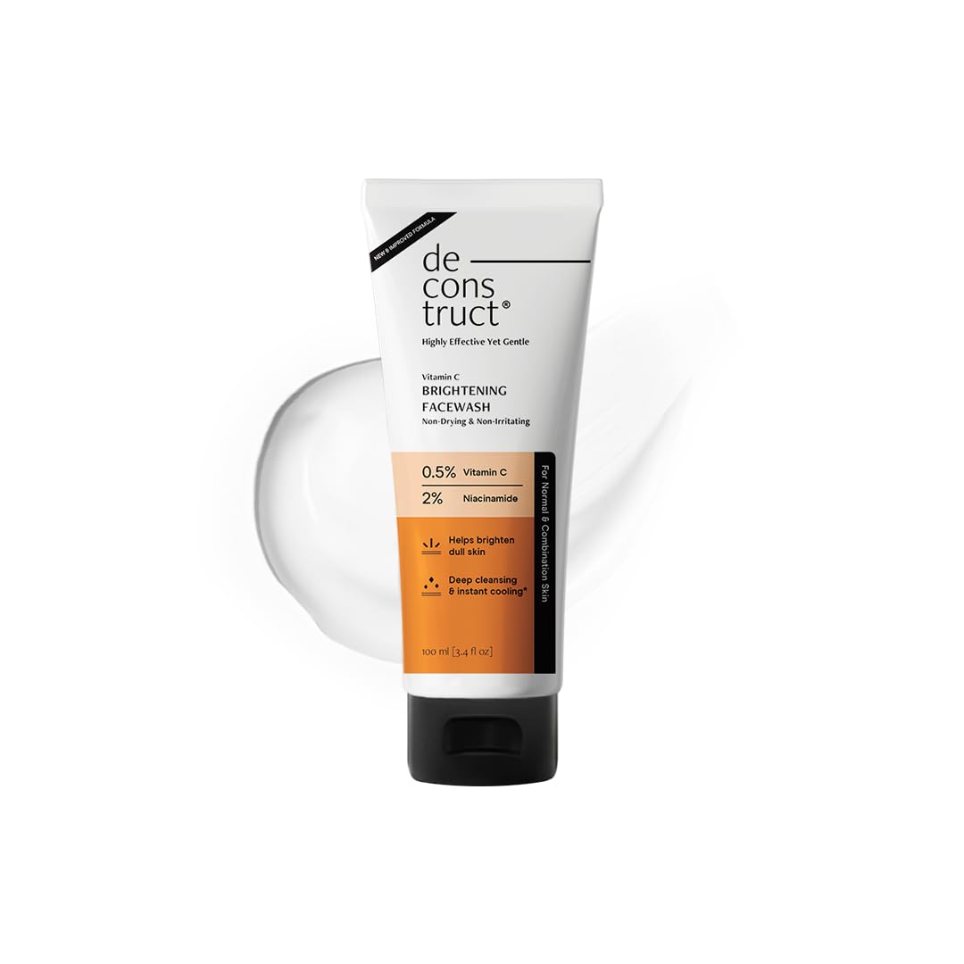 41aubDtcTTL._SL1080_ Deconstruct Vitamin C Brightening Face Wash, Brightens & Fades Dark Spots -100ml - Image 1