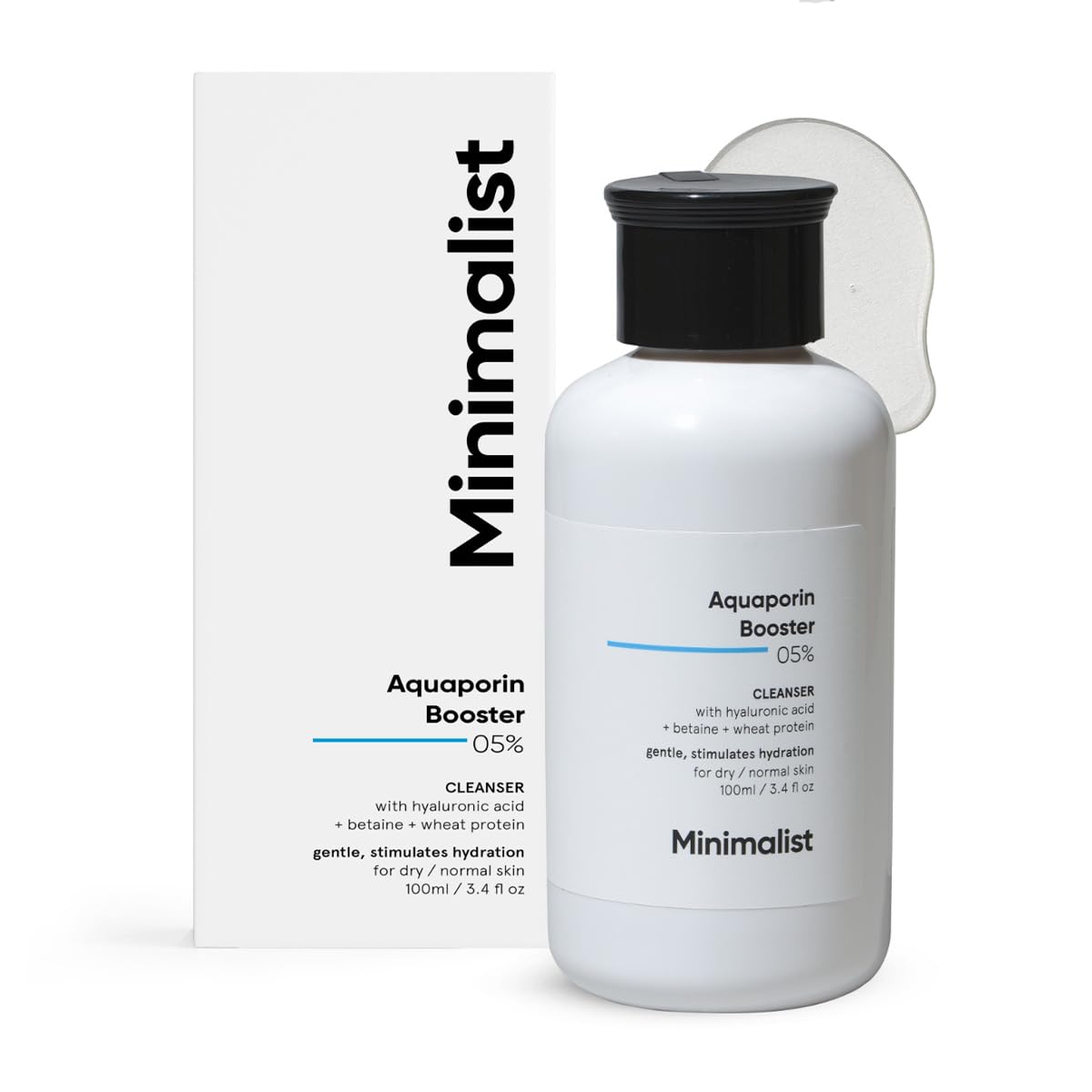 51y+n-G0fJL._SL1200_ Minimalist 5% Aquaporin Booster | Hydrating Face Wash For Dry Skin with Hyaluronic Acid - 100ml - Image 1