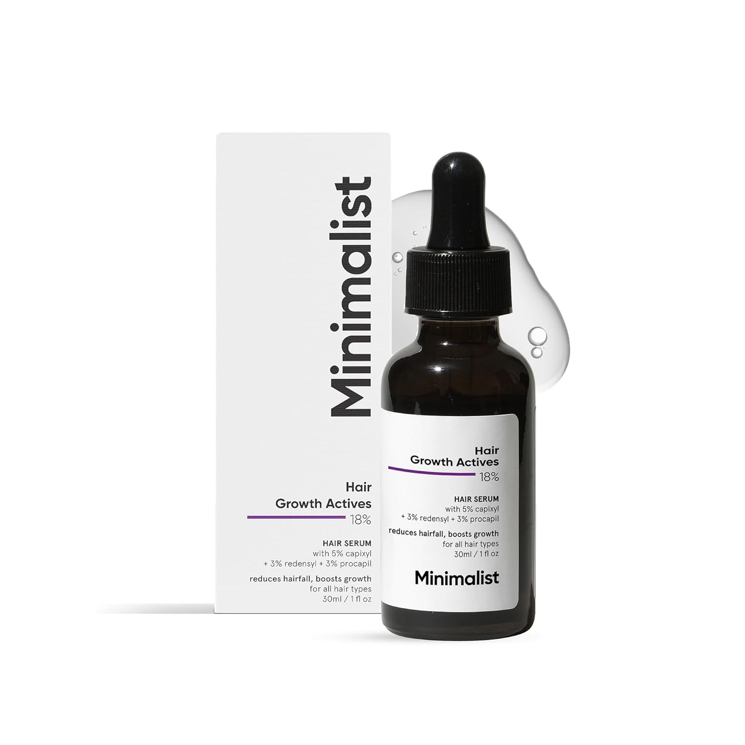 61-TBg8gH7L._SL1500 Minimalist Hair Growth Serum With 3% Redensyl, 3% Anagain, 3% Procapil, 5% Capixyl & 4% Baicapil 18% Hair Growth Actives - Image 1