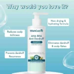 WishCare Hydrating Anti Dandruff Shampoo | 100% Dandruff Reduction - 250ml - Image 2