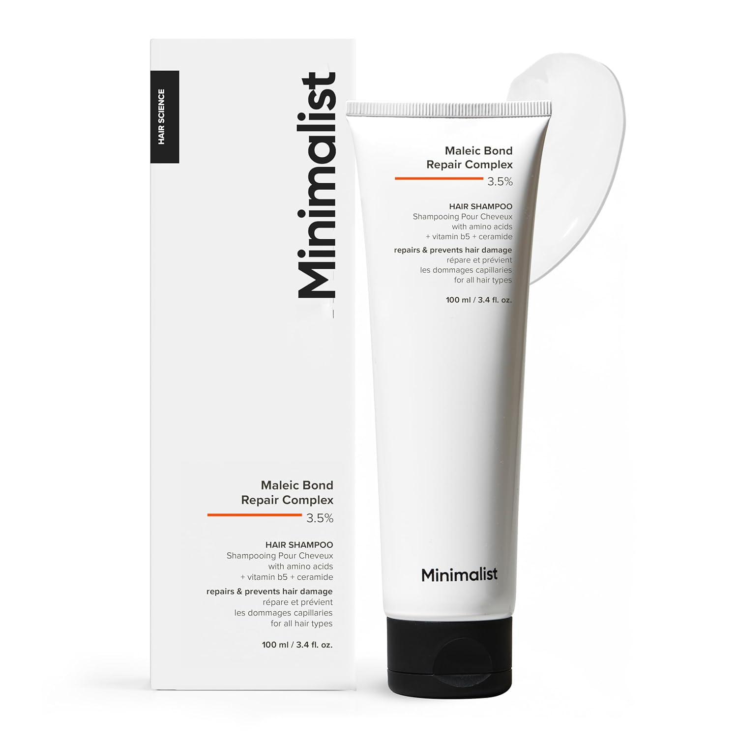 71MGqeSeH-L._SL1500_ Minimalist Maleic Bond Repair Complex 3.5% Hair Shampoo - 100 ML - Image 1