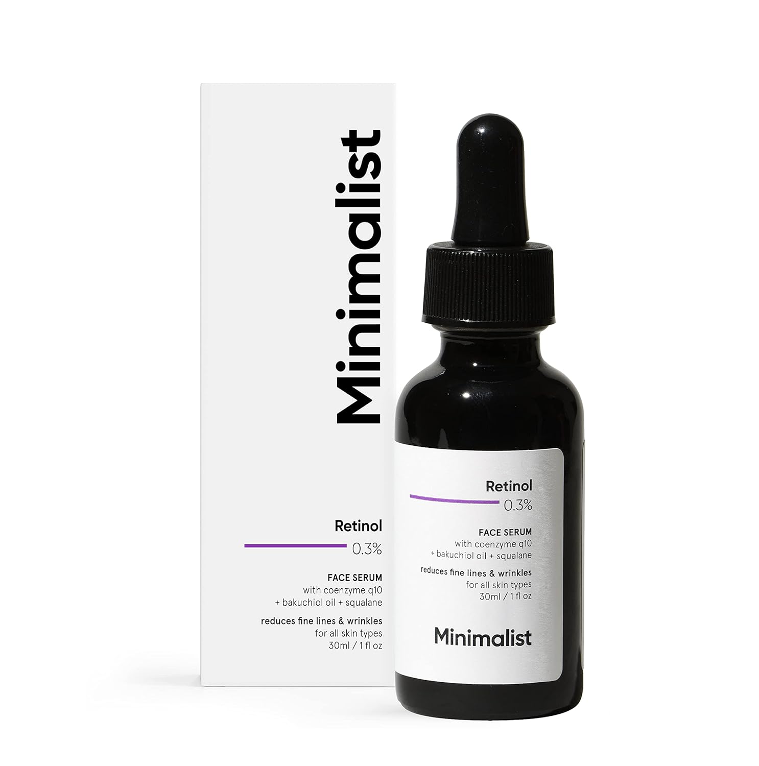 71PcEPXHN4L._SL1500_ Minimalist Retinol 0.3% Face Serum (Powerful Anti-aging Serum for Fine Lines & Wrinkles) - 30ml - Image 1