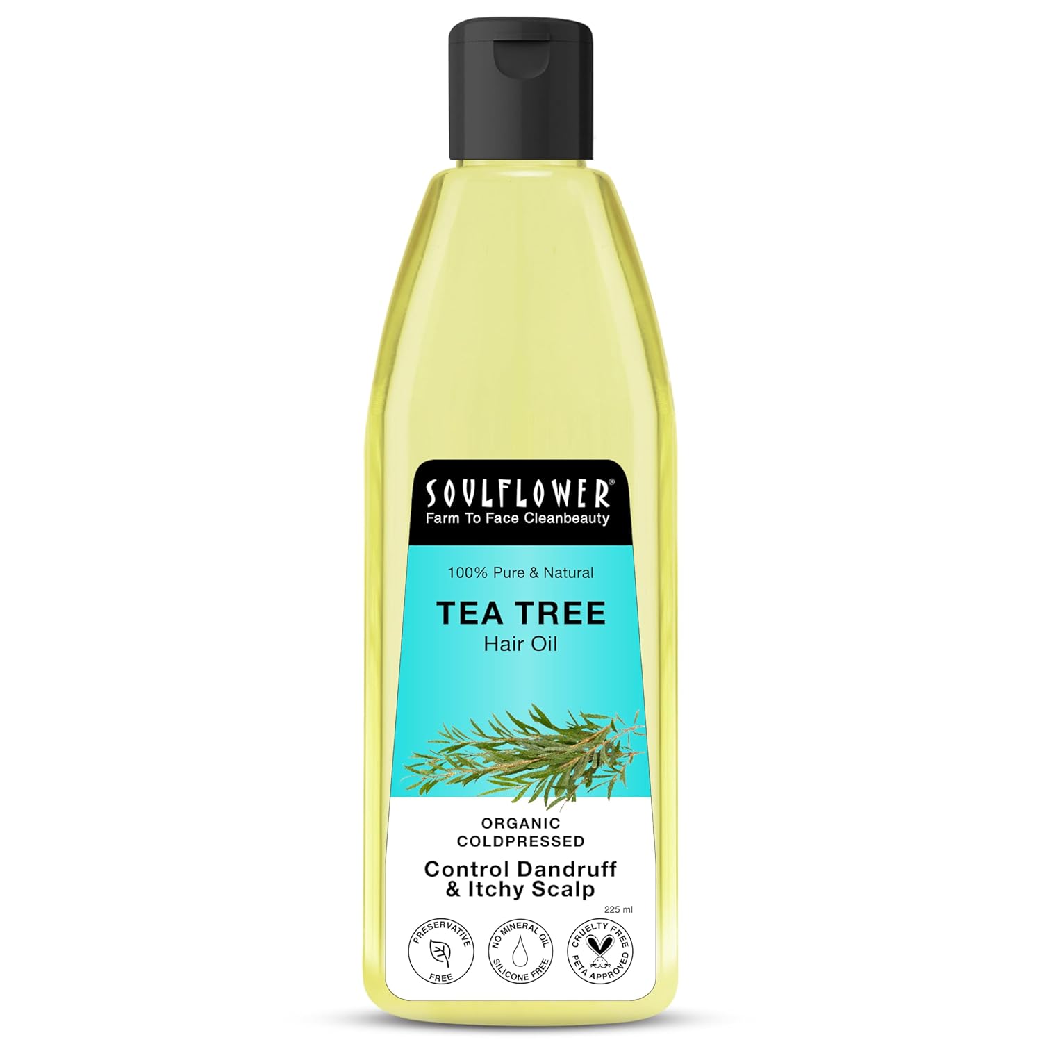 71RQayUe+qL._SL1500_ Soulflower Tea Tree Hair Oil | Hair Growth, Scalp Nourishment, Anti Dandruff 225 ML - Image 1