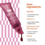 Foxtale SPF 30 Brightening Lip Balm for Dark Lips with Peptides & Vitamin C- Light Mauve Glaze 12gm - Image 4