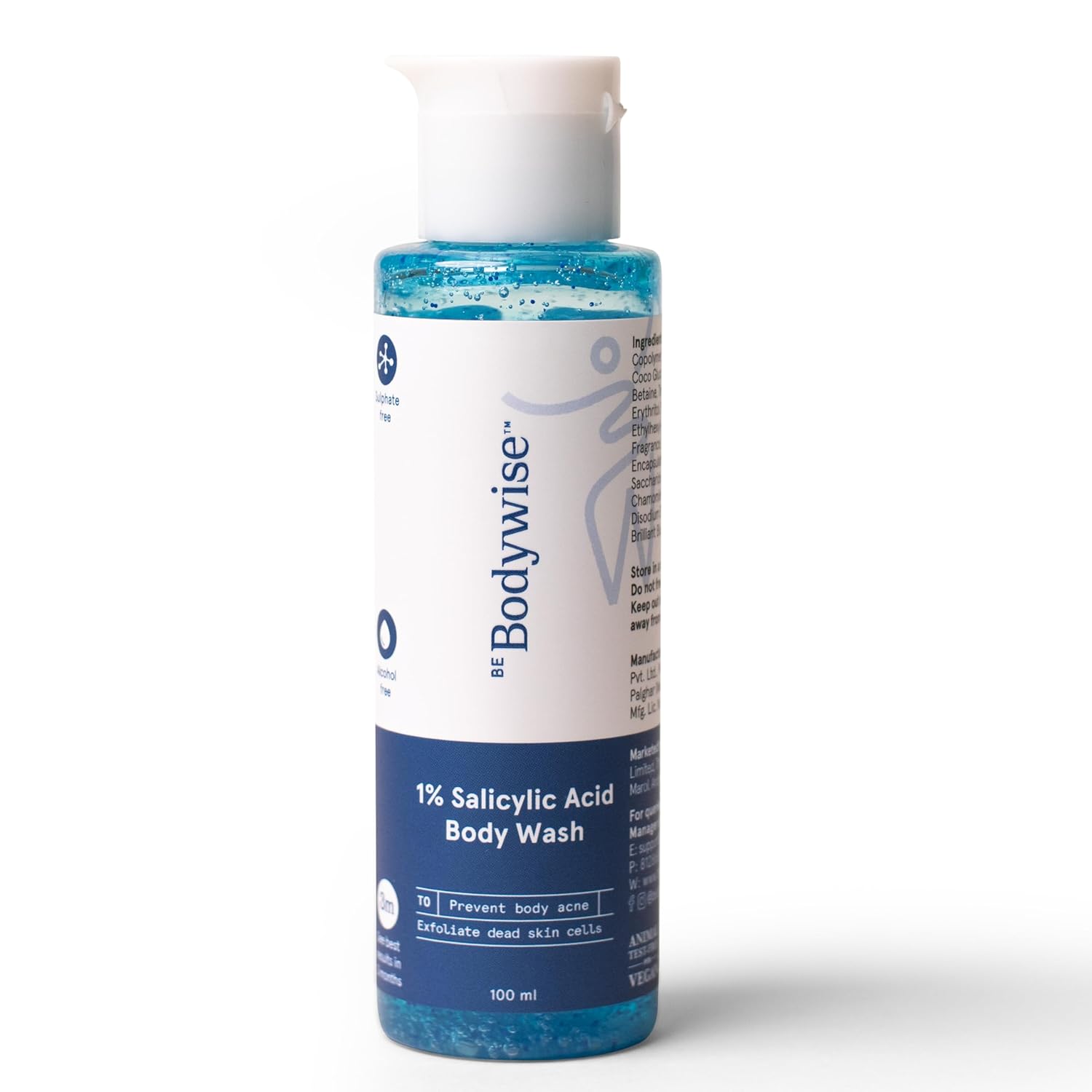 71yhu7PKpEL._SL1500_ Be Bodywise 1% Salicylic Acid Body Wash | Prevents Body Acne & Exfoliates Skin | With Chamomile Extract | 100ml - Image 1