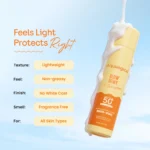 Aqualogica Glow+ Dewy Gel Sunscreen (Yellow / Papaya) - Image 2