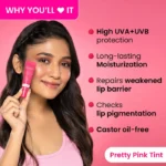 Dot & Key Ceramide + Peptide Lip Balm In-Vivo Tested SPF 50+ PA+++ (Plush Pink) - Image 2