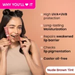 Dot & Key Ceramide + Peptide Lip Balm In-Vivo Tested SPF 50+ PA+++ (Warm Nude) - Image 2