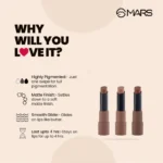 MARS Matte Lipsticks Box | Set of 3 (02 Peaches and Nudes) - Image 4