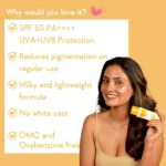 WishCare Vitamin C Pure Glow Milk Sunscreen SPF50 PA++++ - Image 2