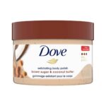 Dove Exfoliating Body Polish Scrub For Dry Skin With Brown Sugar & Coconut Butter,No Sulfate, Coconut Scent - 298g