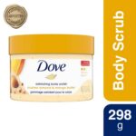 Dove Exfoliating Body Polish Scrub for Dry Skin with Crushed Almond and Mango Butter,Sulfate-Free, Fruity Scent, 298g - Image 4