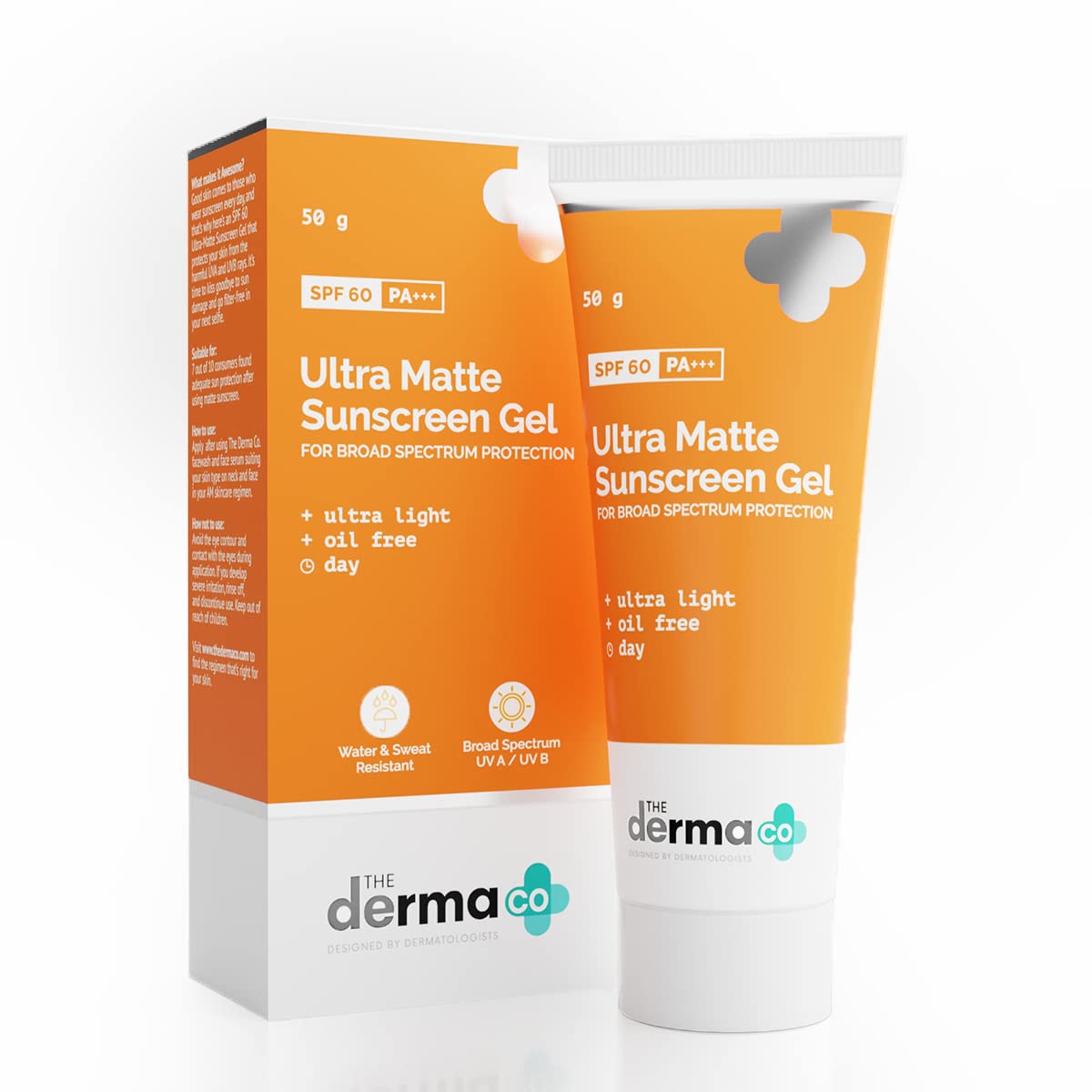614JKGsBESL._SL1200_ The Derma Co Ultra Matte Sunscreen Gel with SPF 60|Prevents Sun Damage|For all skin type - 50g - Image 1