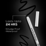 RENEE Midnight Kohl Kajal Pencil | Waterproof, Smudgeproof With Sharpener | 24 Hours Long Stay - Image 3