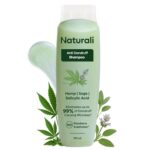 Naturali Anti Dandruff Shampoo with Sage & Salicylic Acid | No Sulphate No Paraben Shampoo | 370 ML