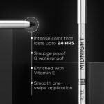 RENEE Midnight Kohl Kajal Pencil | Waterproof, Smudgeproof With Sharpener | 24 Hours Long Stay - Image 4