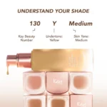 Kay Beauty Soft Matte Full Coverage Foundation - 130Y Medium - Image 3