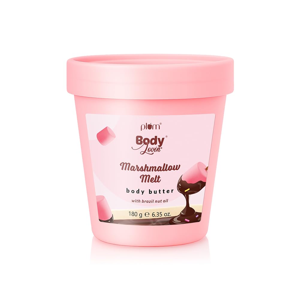 yjgxgrx Plum BodyLovin' Marshmallow Melt Body Butter | Shea Butter & Brazil Nut Oil for Deep Moisturization - 180g - Image 1