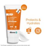 The Derma Co 1% Hyaluronic Sunscreen Aqua Gel SPF 50 PA++++ | Hydrating, Lightweight & Non-Greasy | No White Cast | Broad Spectrum & Blue Light Protection | Clinically Tested - (In-Vivo) | PPD-39 | 80 g - Image 2
